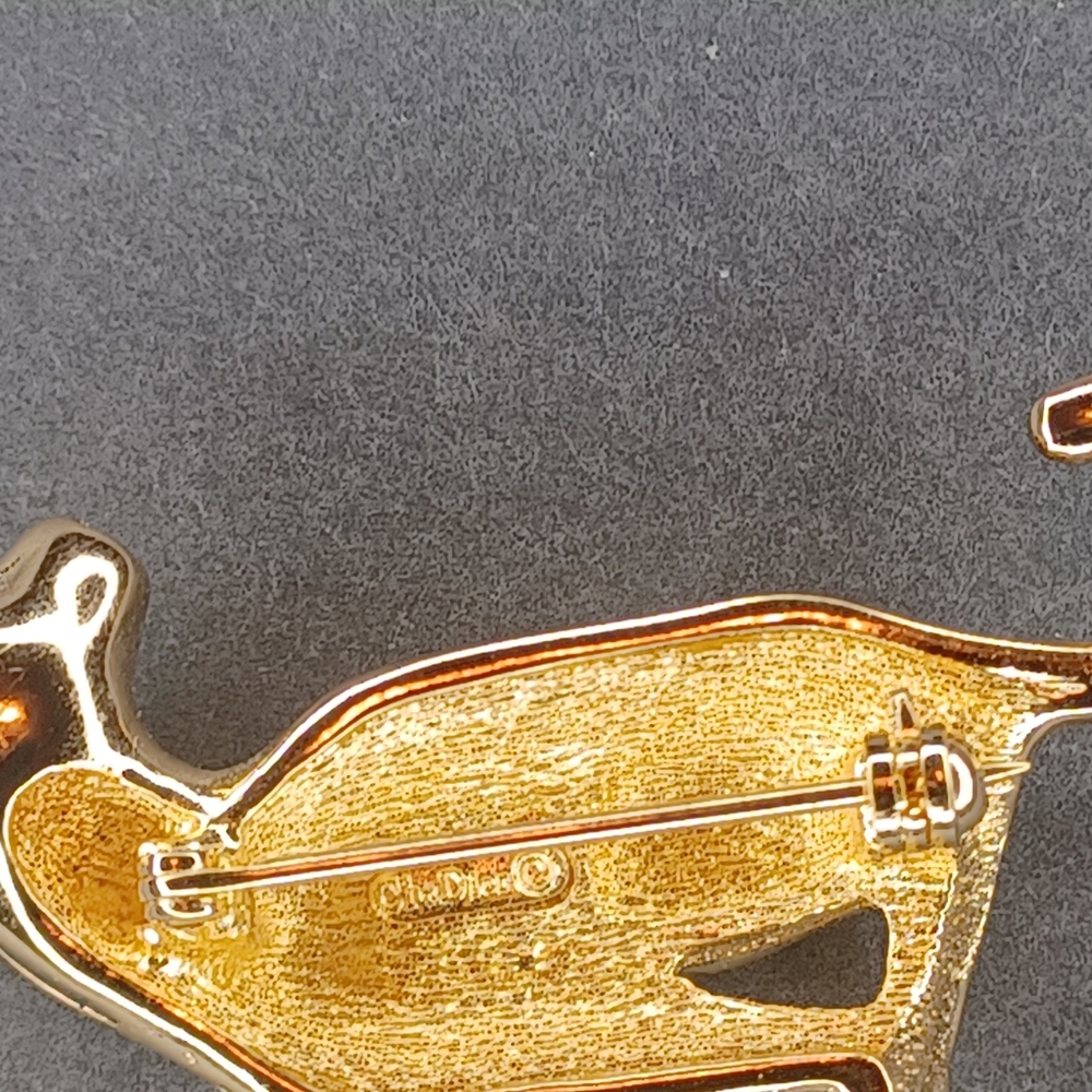 CHRISTIAN DIOR GOLD LEOPARD BROOCH - Picture 3 of 3